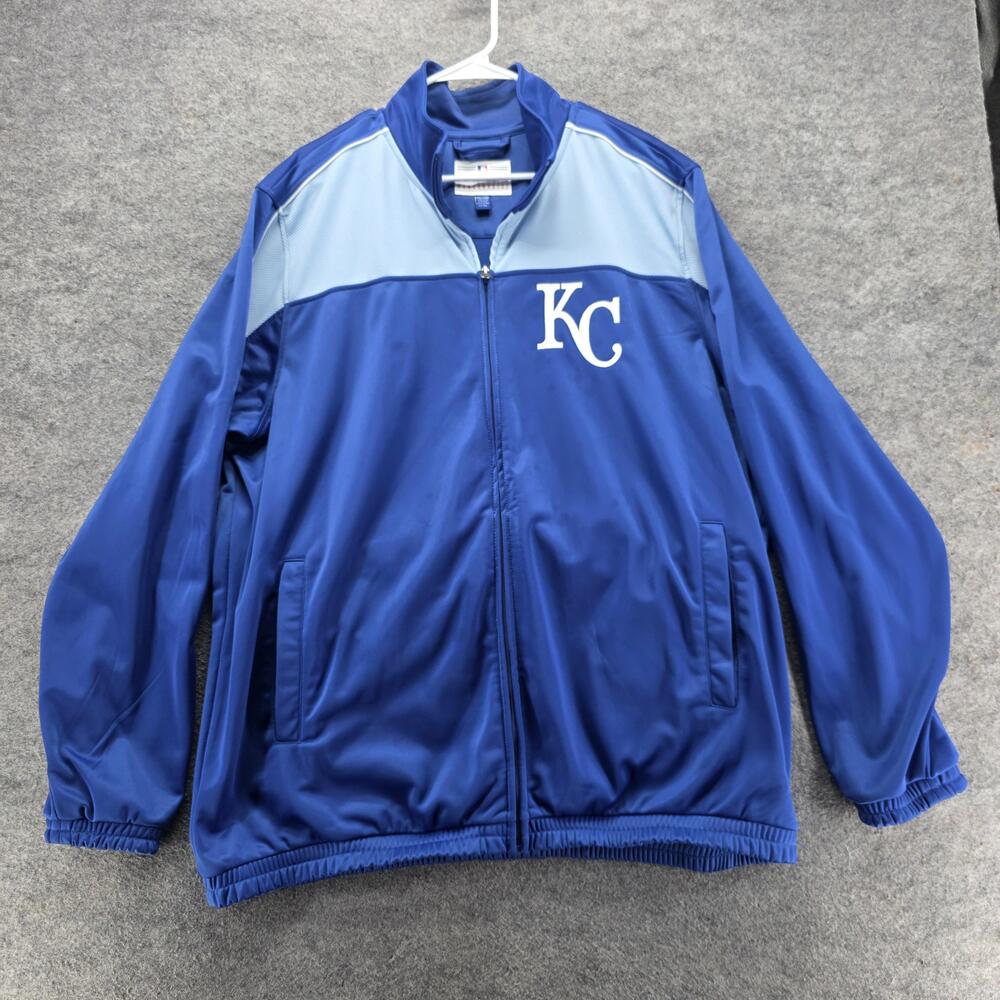 Kansas City Royals Jacket Mens 2XL Blue MLB Baseball Genuine Merchandise Zip